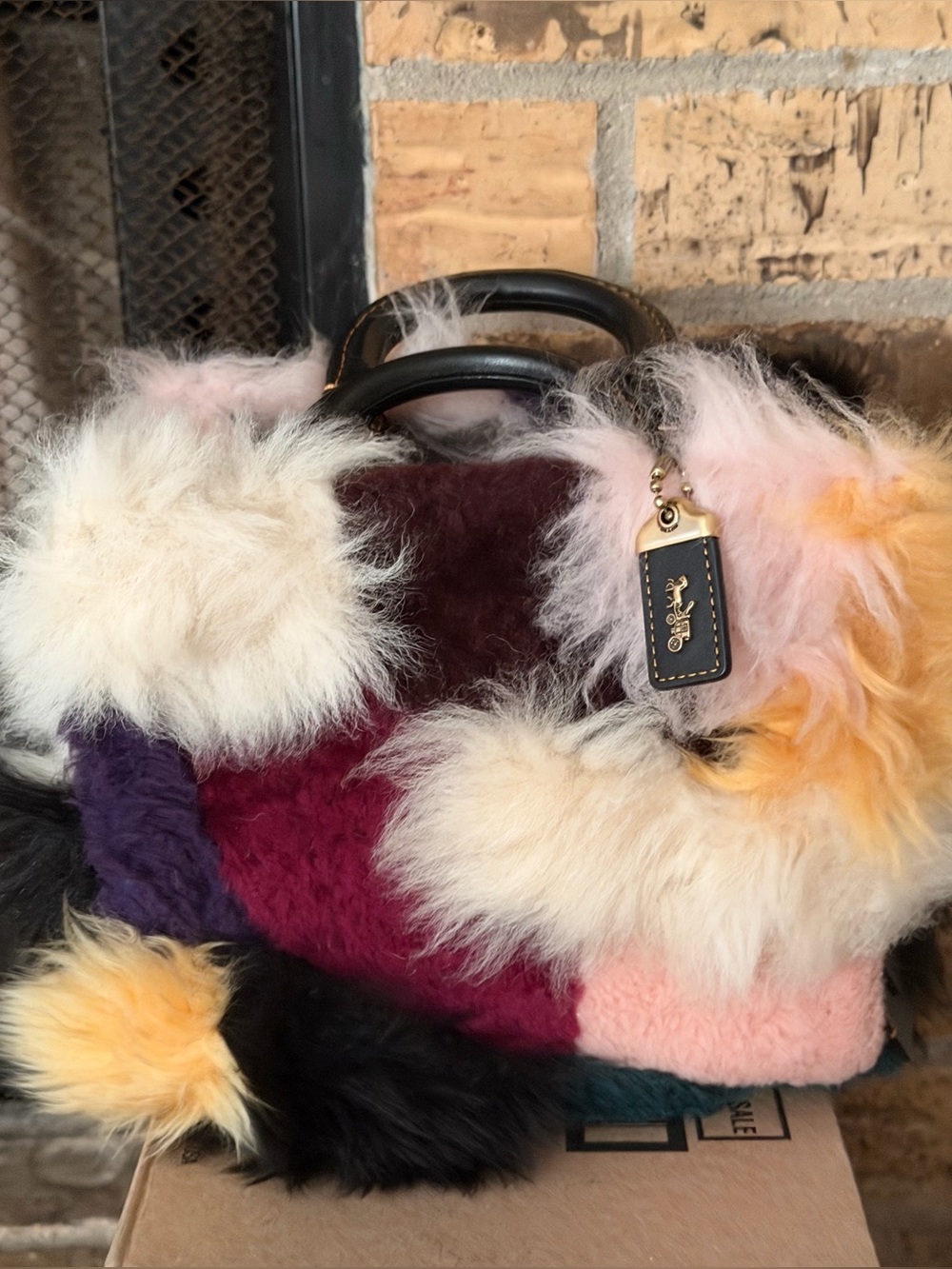 Coach Rogue 20 Patchwork Shearling - Picture 2 of 10